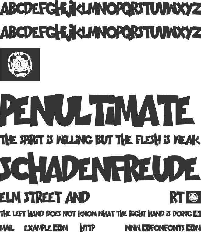 GOING MERRY font preview