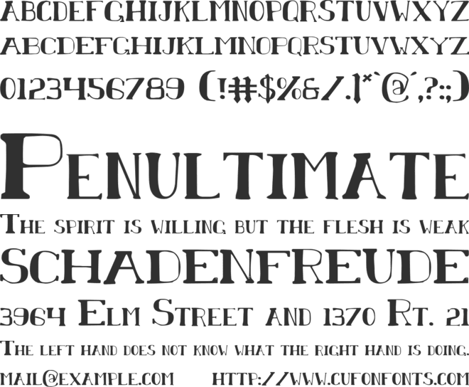 Chardin Doihle font preview