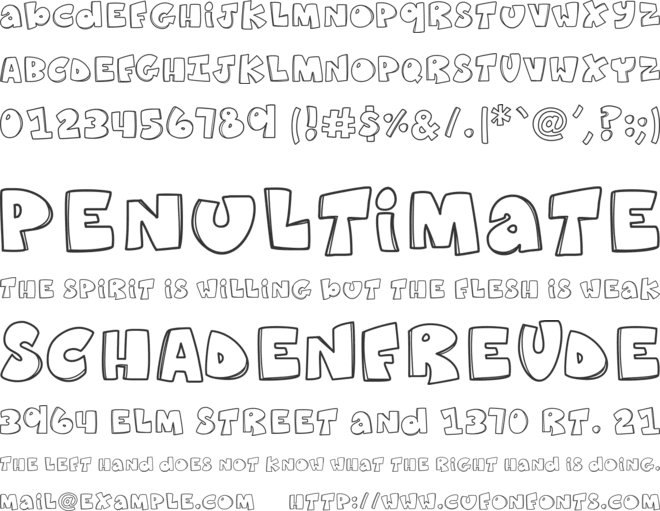 K26ComicKats font preview