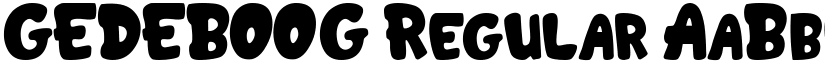 GEDEBOOG Regular font