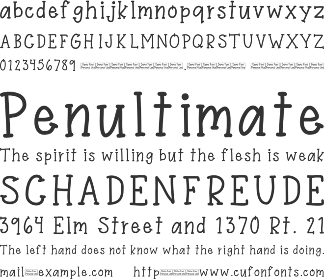 Stardom font preview