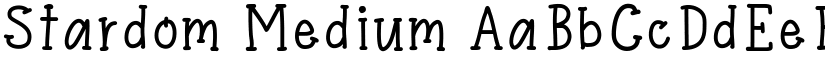 Stardom Medium font