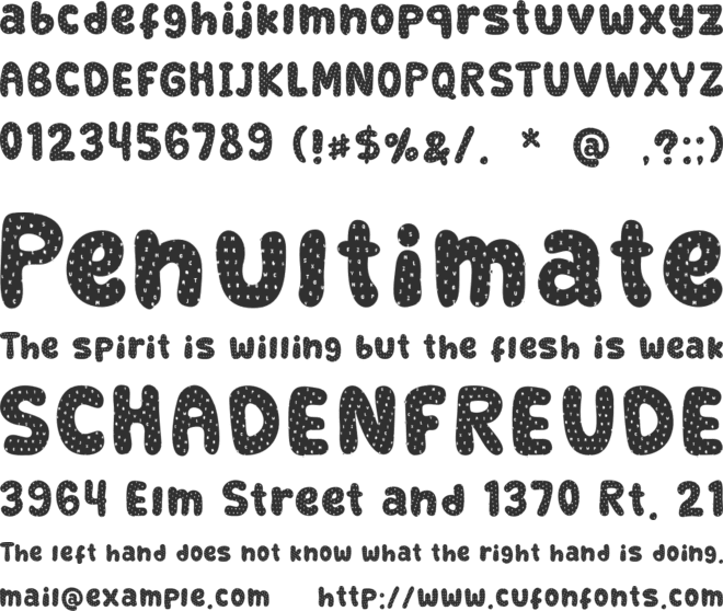 Retrofield font preview