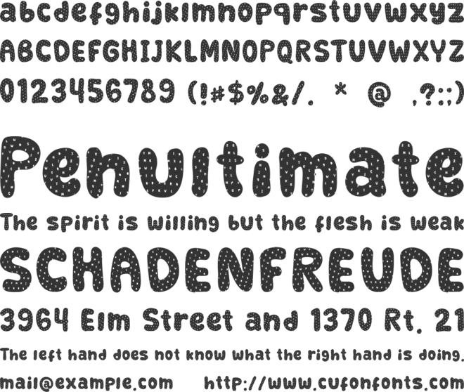 Retrofield font preview