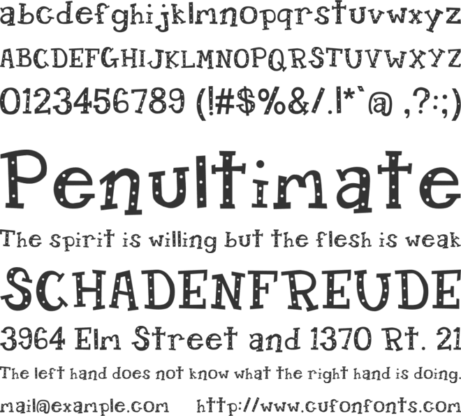 Candy Randy font preview