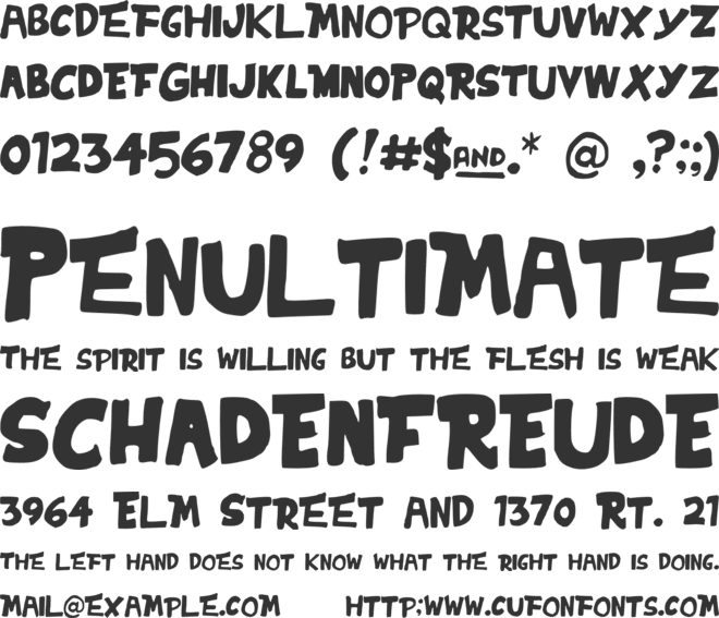TheSnails font preview