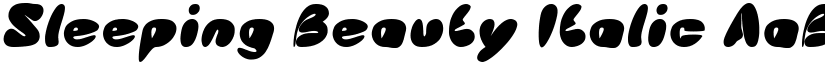 Sleeping Beauty Italic font