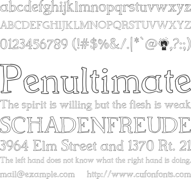 Children s font preview