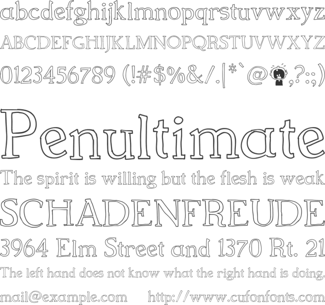 Children s font preview