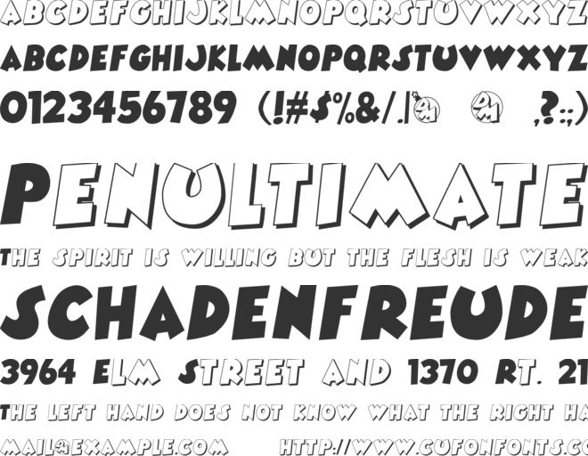 DANGER MOUSE font preview