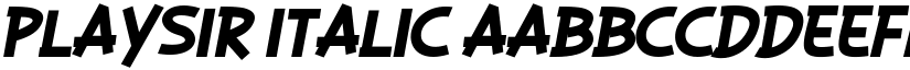 PLAYSIR Italic font
