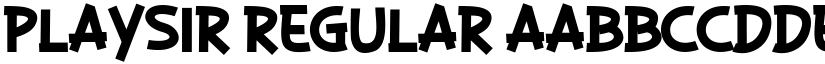 PLAYSIR Regular font