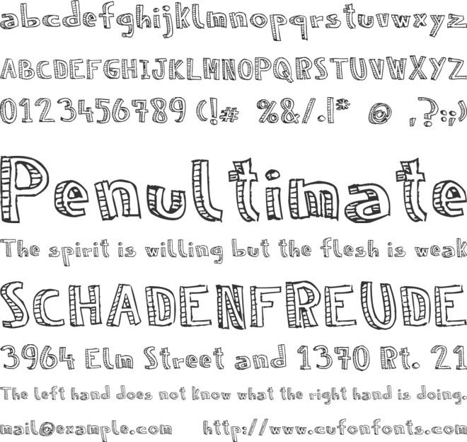 NeNe WeNo Reliev font preview