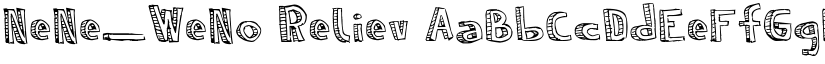 NeNe_WeNo Reliev font