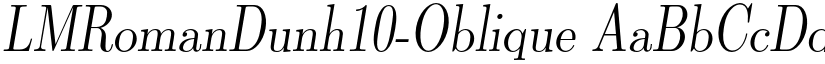 LMRomanDunh10-Oblique font