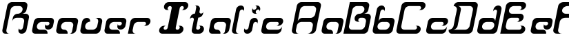 Reaver Italic font