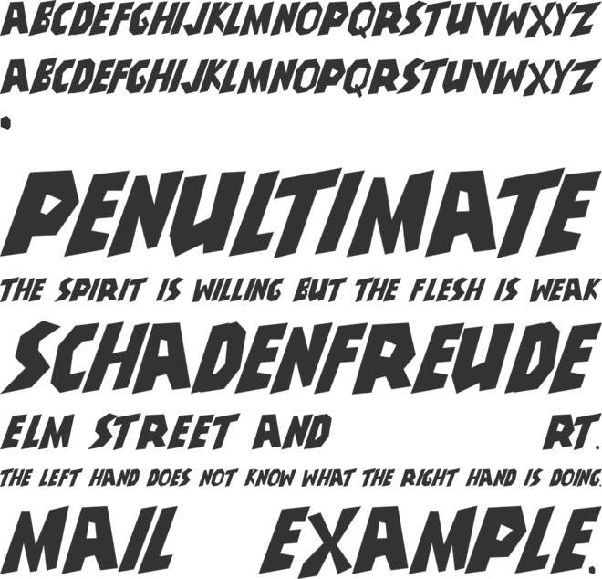 JMH Super Science font preview