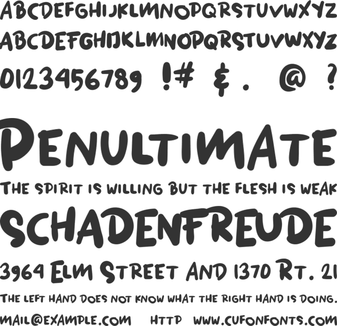 GORGE  ASH font preview