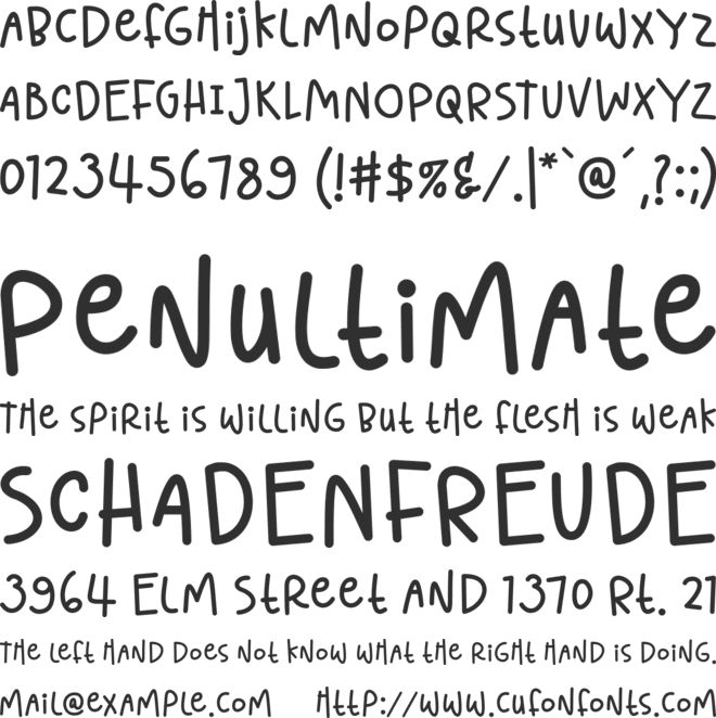 Lighthearted Pleasure font preview