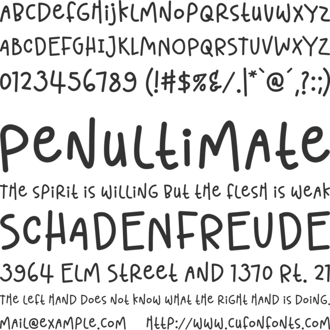 Lighthearted Pleasure font preview