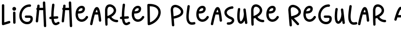 Lighthearted Pleasure Regular font
