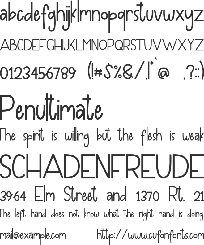 Bumblle font preview
