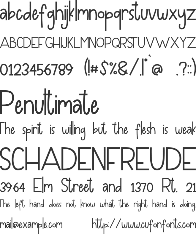 Bumblle font preview