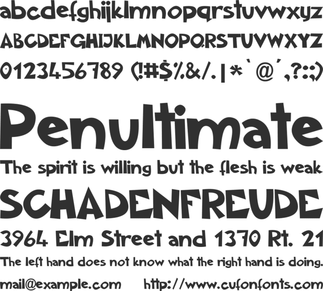 Aklatanic TSO font preview
