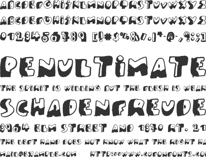 PK Like Guston font preview