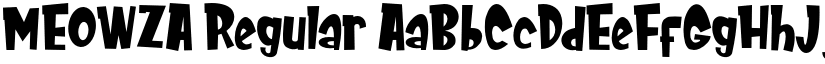 MEOWZA Regular font