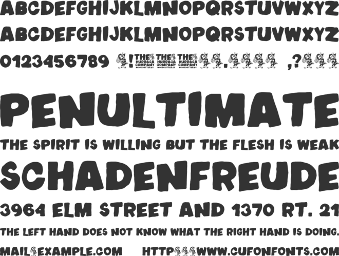 The Hurraca company+ font preview