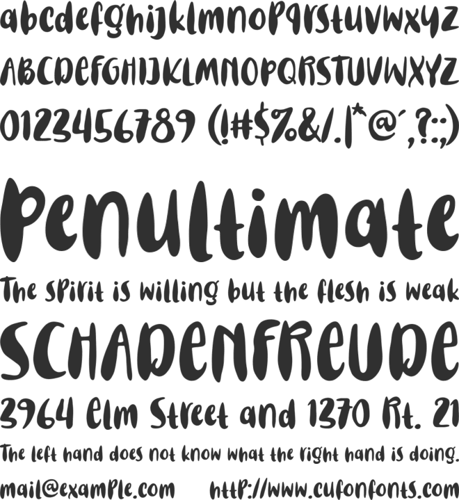 Steaming Grill font preview