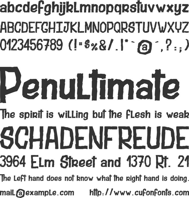 Stubborn Shark font preview