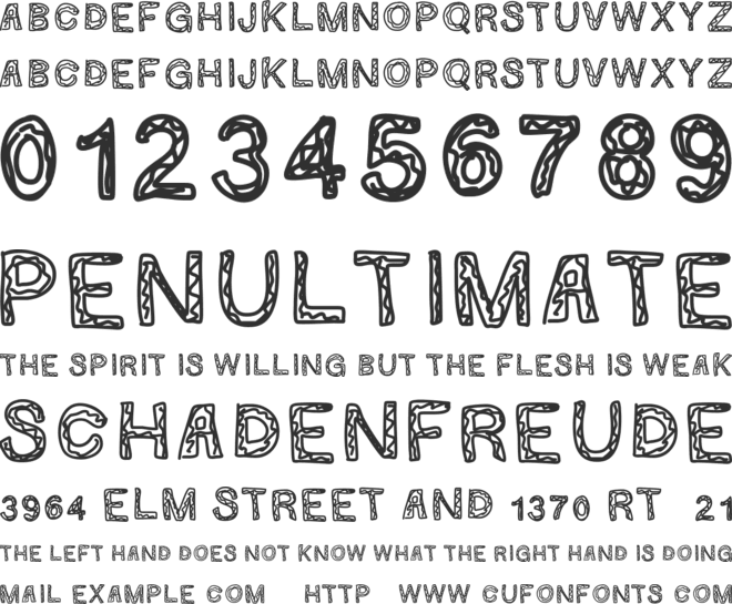 GINUMBER1 font preview