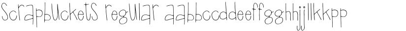 Scrapbuckets Regular font