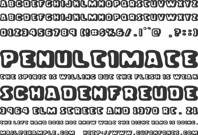 Gordita Alegre font preview