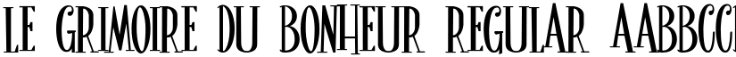 Le Grimoire du Bonheur Regular font
