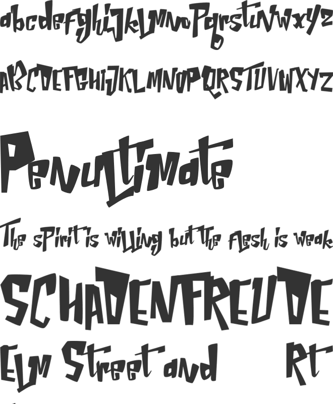 Neptern font preview