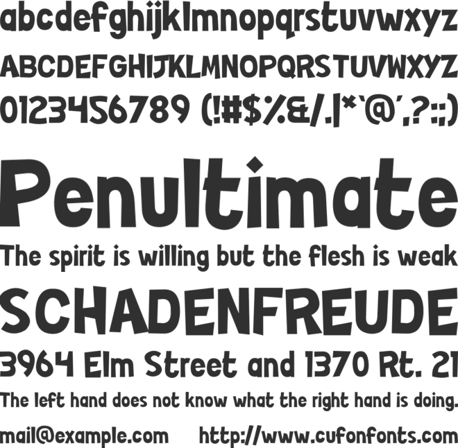 Japers font preview
