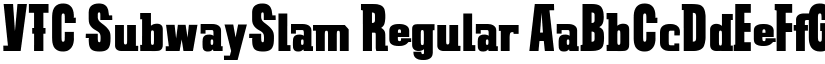 VTC SubwaySlam Regular font