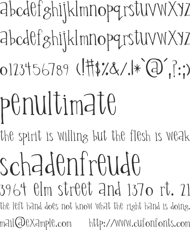 Percolation font preview