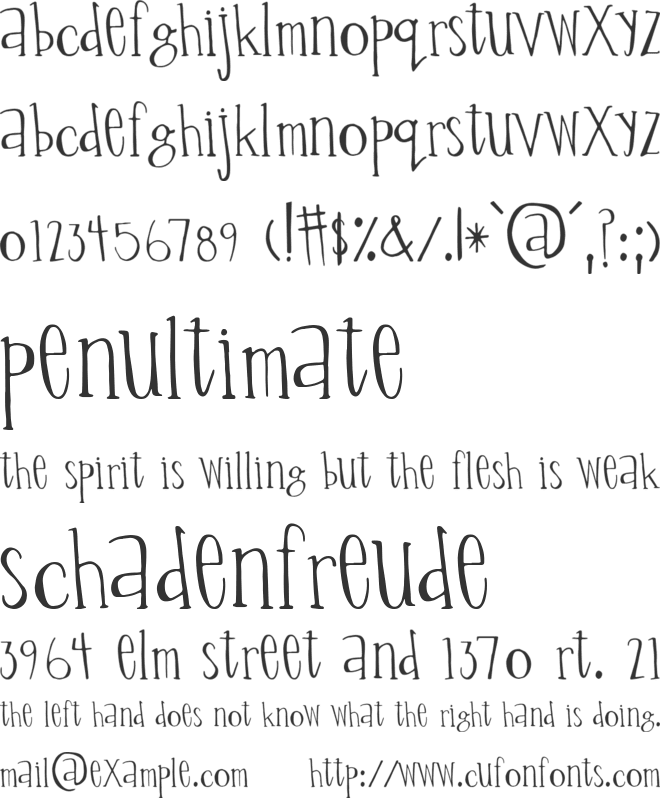 Percolation font preview