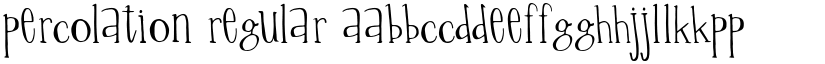 Percolation Regular font