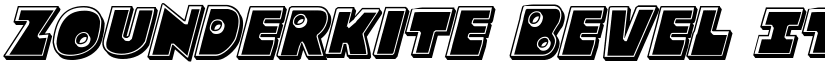 Zounderkite Bevel Italic Italic font