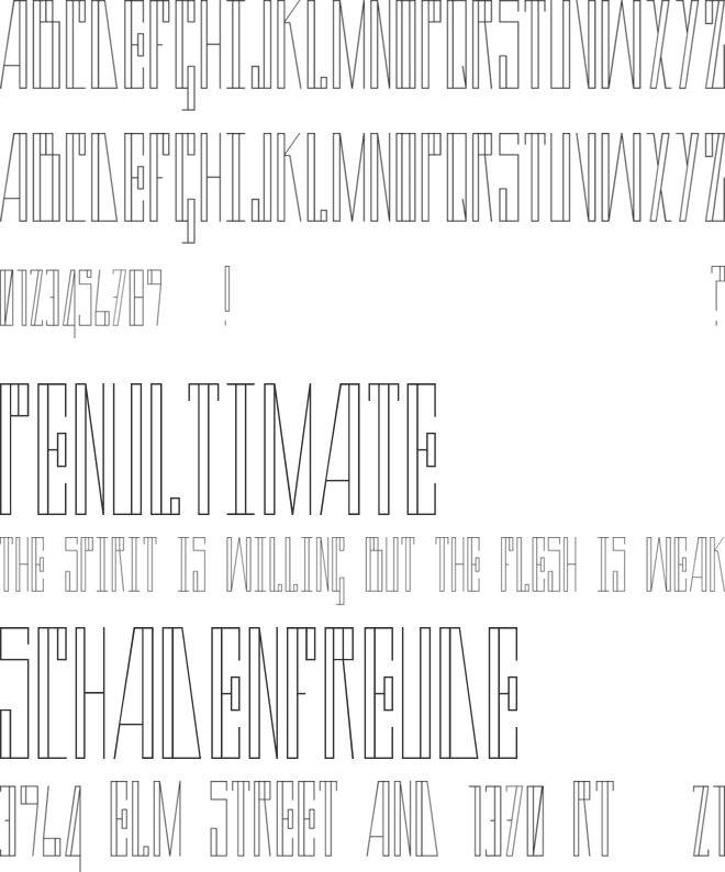 Lione font preview