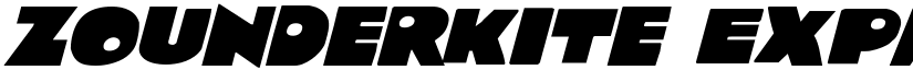 Zounderkite Expanded Italic Expanded Italic font