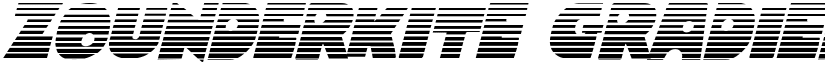 Zounderkite Gradient Italic Italic font