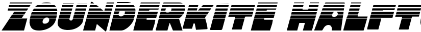 Zounderkite Halftone Italic Italic font