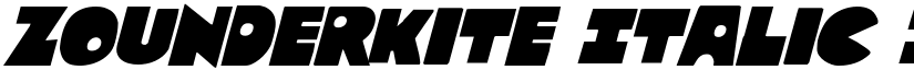 Zounderkite Italic Italic font