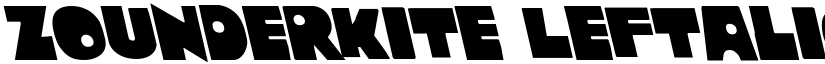 Zounderkite Leftalic Italic font